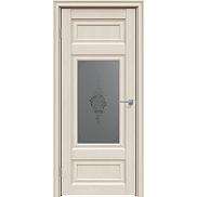 Дверь межкомнатная "Future-589" Дуб Серена керамика, стекло Сатин графит лак прозрачный