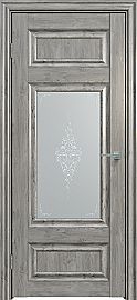 Дверь межкомнатная "Future-589" Дуб винчестер серый, стекло  Сатин белый лак перламутр