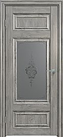 Дверь межкомнатная "Future-589" Дуб винчестер серый, стекло Сатин графит лак прозрачный