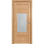 Дверь межкомнатная Future-589 ПВХ, Дуб Винчестер светлый, остекленная, сатин белый лак перламутр, царговая