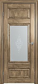 Дверь межкомнатная "Future-589" Дуб Винчестер трюфель, стекло  Сатин белый лак перламутр