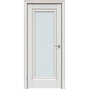 Дверь межкомнатная "Future-591" Дуб Серена светло-серый, стекло Сатинат белый