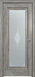 Дверь межкомнатная "Future-591" Дуб винчестер серый, стекло Сатин белый лак перламутр