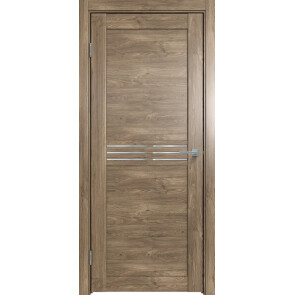 Дверь межкомнатная Future-601 ПВХ Дуб Винчестер трюфель, остекленная, зеркало, царговая