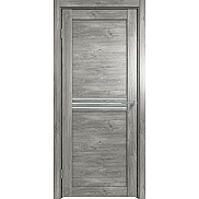 Дверь межкомнатная Future-601 ПВХ, Дуб винчестер серый, остекленная, сатинат белый, царговая