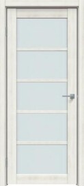 Дверь межкомнатная Future-605 высота 215 ПВХ Дуб патина золото, остекленная, сатинат белый, царговая