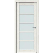 Дверь межкомнатная Future-605 высота 215 ПВХ, Дуб патина золото, остекленная, сатинат белый, царговая