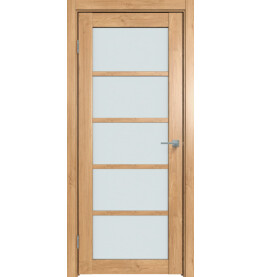 Дверь межкомнатная Future-605 ПВХ, Дуб Винчестер светлый, остекленная, сатинат белый, царговая