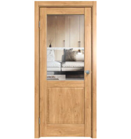 Дверь межкомнатная Future-629 ПВХ, Дуб Винчестер светлый, остекленная, прозрачное, царговая