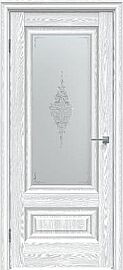 Дверь межкомнатная "Future-631" Дуб патина серый, стекло Сатин белый лак прозрачный