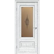 Дверь межкомнатная "Future-631" Дуб патина серый, стекло Сатин бронза лак прозрачный