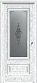Дверь межкомнатная "Future-631" Дуб патина серый, стекло Сатин графит лак прозрачный