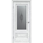 Дверь межкомнатная "Future-631" Дуб патина серый, стекло Сатин графит лак прозрачный