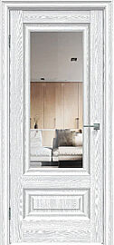 Дверь межкомнатная "Future-631" Дуб патина серый, стекло Прозрачное