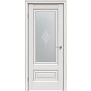 Дверь межкомнатная "Future-631" Дуб Серена светло-серый, стекло Сатин белый лак перламутр