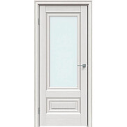 Дверь межкомнатная Future-631 ПВХ Дуб Серена светло-серый, остекленная, сатинат белый, кромка нет, царговая