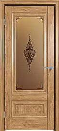 Дверь межкомнатная "Future-631" Дуб винчестер светлый, стекло Сатин бронза бронзовый пигмент