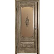 Дверь межкомнатная "Future-631" Дуб Винчестер трюфель, стекло Сатин бронза лак прозрачный