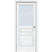 Дверь межкомнатная "Future-633" Дуб серена белый кристалл стекло Ромб