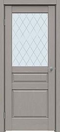 Дверь межкомнатная "Future-633" Дуб серена каменно-серый стекло Ромб