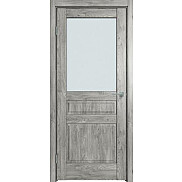 Дверь межкомнатная Future-633 ПВХ Дуб винчестер серый, остекленная, сатинат белый, царговая