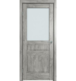 Дверь межкомнатная Future-633 ПВХ, Дуб винчестер серый, остекленная, сатинат белый, царговая