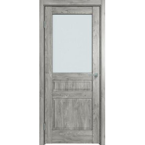 Дверь межкомнатная Future-633 ПВХ Дуб винчестер серый, остекленная, сатинат белый, царговая