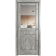 Дверь межкомнатная Future-633 ПВХ, Дуб винчестер серый, остекленная, прозрачное, царговая