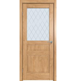Дверь межкомнатная Future-633 ПВХ, Дуб Винчестер светлый, остекленная, ромб, царговая