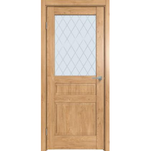 Дверь межкомнатная Future-633 ПВХ Дуб Винчестер светлый, остекленная, ромб, царговая