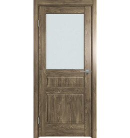 Дверь межкомнатная Future-633 ПВХ, Дуб Винчестер трюфель, остекленная, сатинат белый, царговая