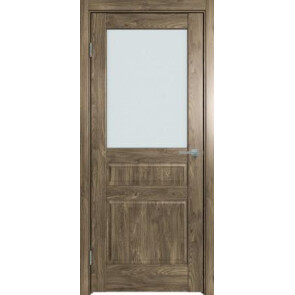 Дверь межкомнатная Future-633 ПВХ Дуб Винчестер трюфель, остекленная, сатинат белый, царговая