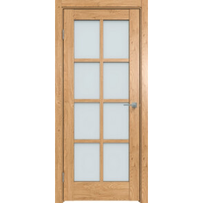 Дверь межкомнатная Future-636 ПВХ Дуб Винчестер светлый, остекленная, сатинат белый, царговая