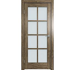 Дверь межкомнатная  "Future-636" Дуб Винчестер трюфель стекло Сатинато белое
