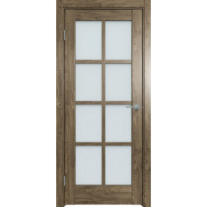 Дверь межкомнатная Future-636 ПВХ Дуб Винчестер трюфель, остекленная, сатинат белый, царговая