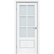 Дверь межкомнатная "Future-640" Дуб серена белый кристалл стекло Сатинат белый
