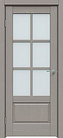 Дверь межкомнатная "Future-640" Дуб серена каменно-серый стекло Сатинат белый