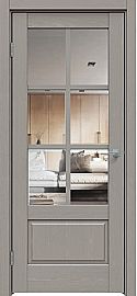 Дверь межкомнатная "Future-640" Дуб серена каменно-серый стекло Прозрачное