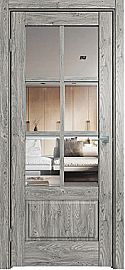 Дверь межкомнатная "Future-640" Дуб винчестер серый стекло Прозрачное