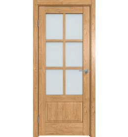 Дверь межкомнатная Future-640 ПВХ, Дуб Винчестер светлый, остекленная, сатинат белый, царговая