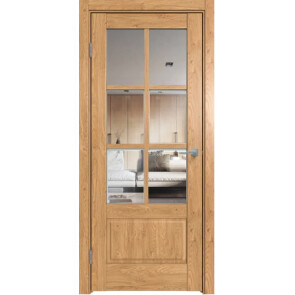 Дверь межкомнатная Future-640 ПВХ Дуб Винчестер светлый, остекленная, прозрачное, царговая