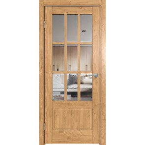 Дверь межкомнатная Future-641 ПВХ Дуб Винчестер светлый, остекленная, прозрачное, царговая