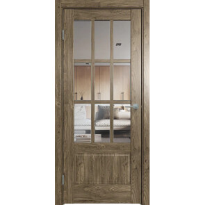 Дверь межкомнатная Future-641 ПВХ Дуб Винчестер трюфель, остекленная, прозрачное, царговая