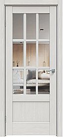 Дверь межкомнатная "Future-649" Дуб серена светло-серый стекло Прозрачное