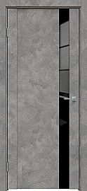 Дверь межкомнатная "Future-655" Бетон тёмно-серый, стекло Зеркалографит