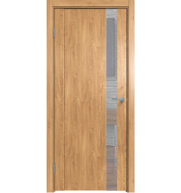 Дверь межкомнатная Future-655 ПВХ, Дуб Винчестер светлый, остекленная, зеркало, царговая