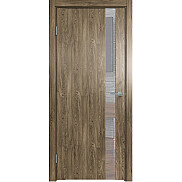 Дверь межкомнатная Future-655 ПВХ, Дуб Винчестер трюфель, остекленная, зеркало, царговая
