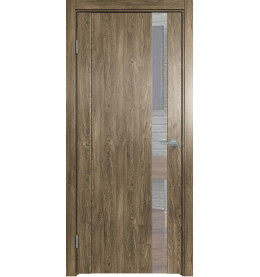Дверь межкомнатная Future-655 ПВХ, Дуб Винчестер трюфель, остекленная, зеркало, царговая