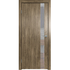 Дверь межкомнатная Future-655 ПВХ Дуб Винчестер трюфель, остекленная, зеркало, царговая