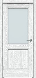 Дверь межкомнатная "Future-657" Дуб патина серый, стекло Сатинат белый